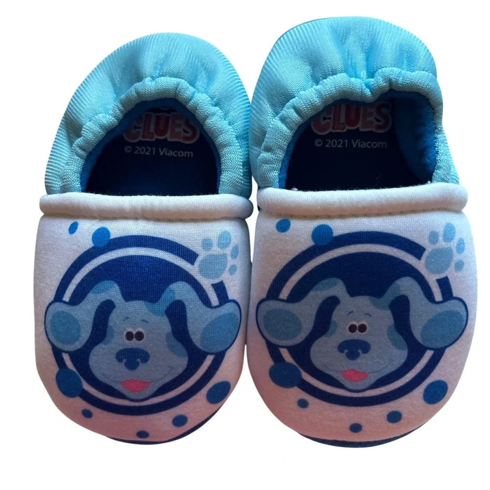 Bluey Slippers‎ Toddler Kids Size 8 Blue Dog Paw Print House Shoes 2021
